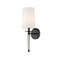 Z-Lite Avery 1 Light Wall Sconce, Matte Black & White 810-1S-MB - alternate 3